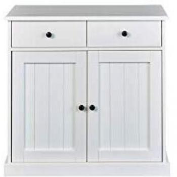 Cabinet de rangement bas Westerland – bois, couleur blanche