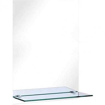Vidaxl's 40x60 cm Wall Mirror, Includes Shelf and Tempered Glass