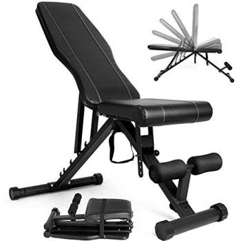 Robuste Hantelbank mit 6 Rücken-, 4 Sitz