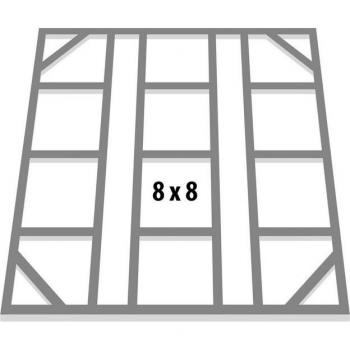 Globel Gartenhaus Fundamentbodenrahmen 8x8