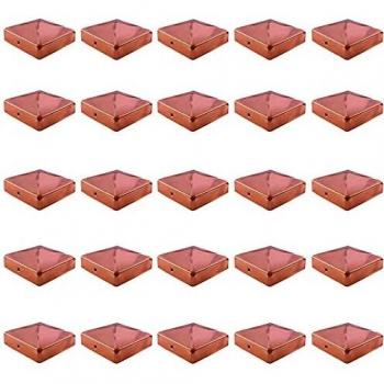 Pfostenkappen Set 25x Kupfer Pyramide 71 mm für 7 x 7 cm Pfosten