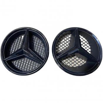 Emblème avant 3D grand noir mat pour Mercedes Benz GLS