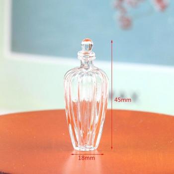 Miniature glass bottle set for dollhouses (1:12 scale) – tiny jar vials and stoppers