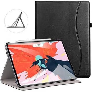 ZtotopCase Business Folio Cover for iPad Pro 12.9 Inch 2018 (3rd Gen) with Auto Wake/Sleep Feature, Black