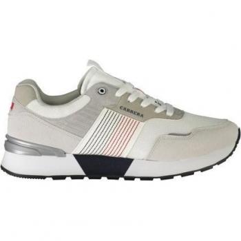 Stylish Comfortable White Polyester Sneakers