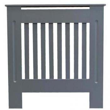 Grey Vertical Slat Radiator Cover