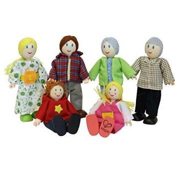 Hape 6-Piece Caucasian Doll Set