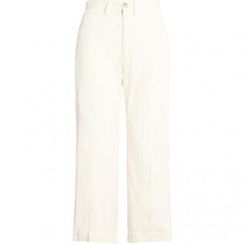 Polo Ralph Lauren 7/8 Cordhose für Damen, Weiß, Größe 44
