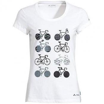 VAUDE Damen‑T-Shirt Cyclist V – Farbe Weiß, Größe 40 – Artikel 42126
