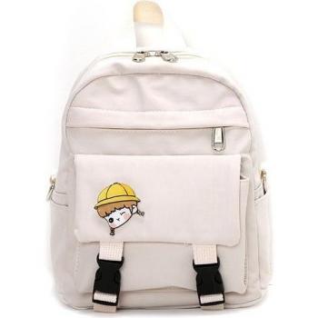Black Canvas Kawaii School Backpack for Women