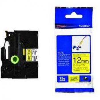 BROTHER NASTRO TZ 12MM NERO SU GIALLO FLESS