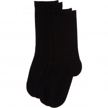 Lot de 2 paires chaussettes femmes en coton modal noir