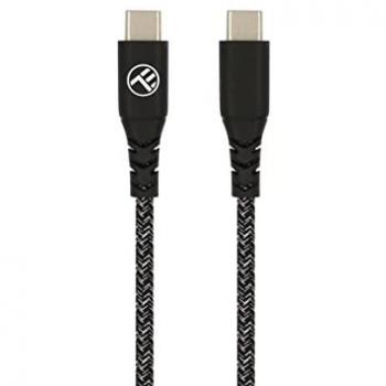 Tellur Green USB Typ-C Kabel 3A 60W 1m Nylon Schwarz