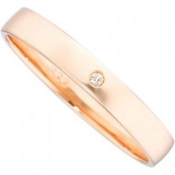 Roségold Trauring LIEBE 0,01 ct