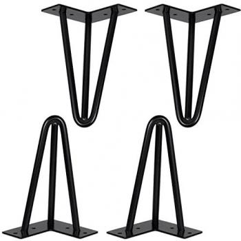 Möbelfuß Hairpin 4er Set 20 cm Schwarz V2Aox Stahl