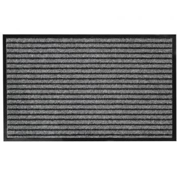 Tapis d’Entrée Moderne Toscan 50×80 cm – Noir-Gris, Anti‑Poussière