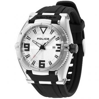 Polizeihandschuh-Armbanduhr XL Raptor analog, Gummi – P13093JS‑04