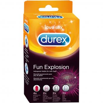 Durex Fun Explosion Kondome, 10er Pack, aufregende Auswahl für mehr Freude