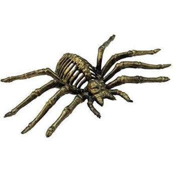 Halloween Deko Spinne, gold 11 cm