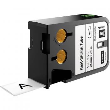 Dymo XTL tubo termorretráctil 24 mm negro/blanco