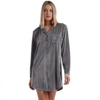 Set abito e canottiera a righe grigio elegante per donna
