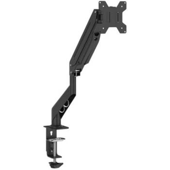 Brazo de monitor único para pantalla máxima de 27'' con resorte de gas y capacidad de 10 kg