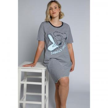Camicia da notte a righe Disney, taglie comode, donna, arancione, cotone, Ulla Popken