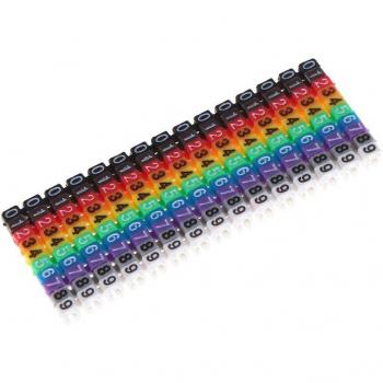 150 marqueurs colorés C-type pour câbles de 2-3mm