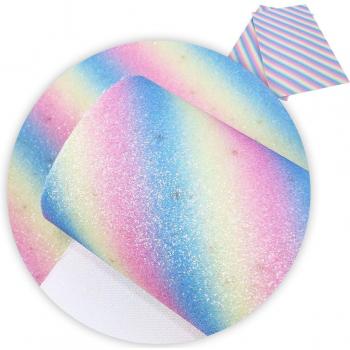 Falsas Sábanas de Cuero Luminoso Arco Iris 20x33cm DIY