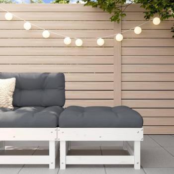 VidaXL Patio Footstool White Solid Wood Pine