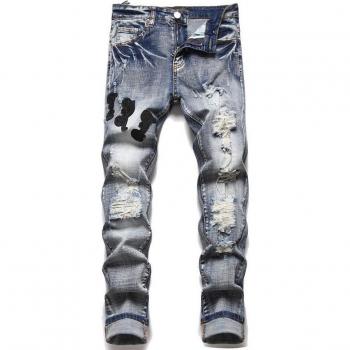Premium Letter Patchwork Denim Tights