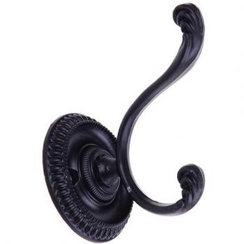 Round Base Double Hook for Vintage Coat and Clothes Hanging