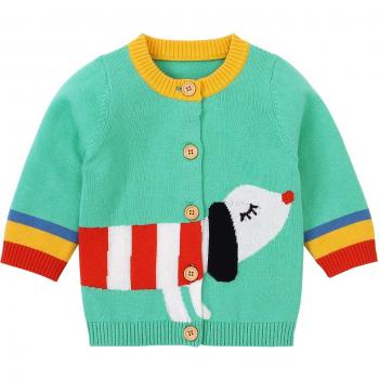 Pull d'hiver à boutons pour fille 0-18 mois