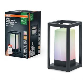 Lampada da Scrivania Smart+ OSRAM – LED Ricaricabile Wi-Fi, Frame, Grigio Scuro IP44