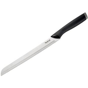 Cuchillo de Pan Tefal 20 cm, Acero Inoxidable, Negro