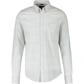 Lerros Heren Blouse Wit met Groene Dots XL