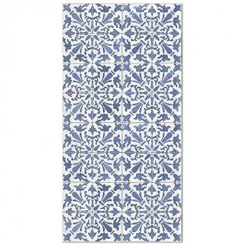 Tapis de Salon et Cuisine Ciment Bleu – 80×150 cm