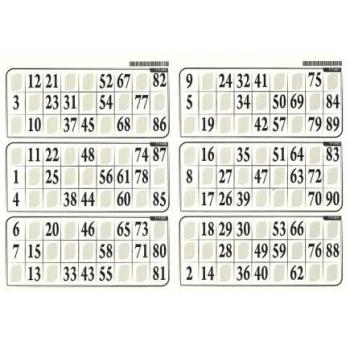Pack de 6 Cartons Loto Bingo Ivoire 1mm