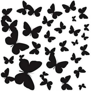 Farfallina Silhouette Sticker Decorativo 31×31 cm
