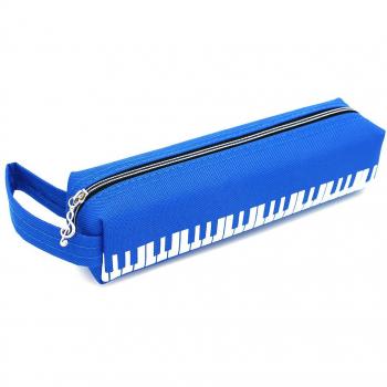 BSmusic Black White Piano Keyboard Water-proof Oxford Zippered Stationery Bag for Pianist