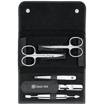 ZWILLING Beauty Druckknopf-Etui, Rindleder, schwarz, 5-tlg