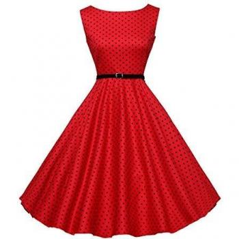 GRACE KARIN 1950 retrò Rockabilly Polka Vestito da Audery Swing Abito da Cocktail