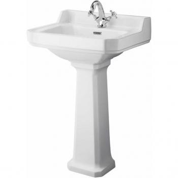 Hudson Reed Lavabo a colonna rettangolare bianco 905x595 mm – Richmond
