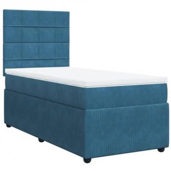 Box Spring Serenità Blu 90x200 cm – Morbido