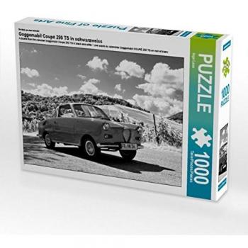 CALVENDO Puzzle Goggomobil Coupè 250 TS in schwarzweiss 1000 Teile Lege-Größe 64 x 48 cm