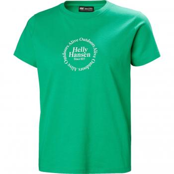 Camiseta Helly Hansen Verde Gráfica para Mujer