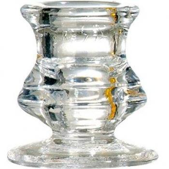 Bougeoir en verre transparent