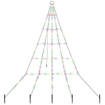Multi‑Colour LED Tree, 112 LEDs, 182 cm Metal (vidaXL)