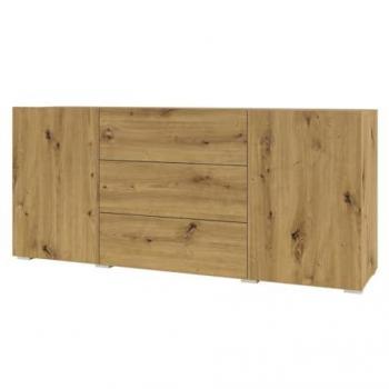 EVA Credenza 140 cm “Quercia Nera” – 2 Porte + 3 Cassetti
