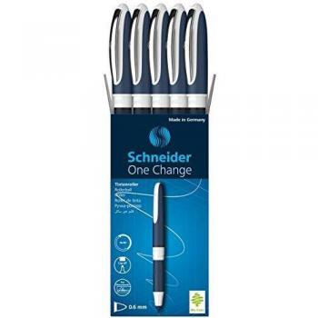 Schneider OneChange Navulbaar Pen Set 5x0,6 mm Blauw/Wit